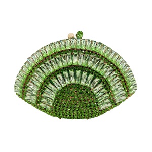 Women Elegant Shell Crystal Evening Bag Shinny Rhinestones Clutch Purse Removable Chain Handbag for Prom Night Out - Product Image 4