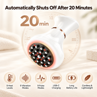 Appareil de massage corporel électrique sans fil Guasha, brosse à micro-courant pulsé, chaleur et vibrations, anti-cellulite, masseur abdominal