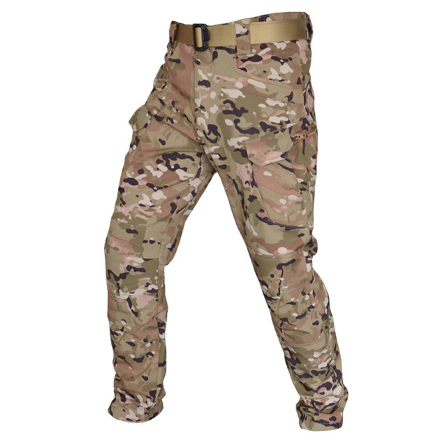 Wholesale Winter Warm Cotton Mens Navy Blue Ix9 Camouflage Waterproof Ripstop Cargo Working Tactical Long Pant with Knee Pads G3