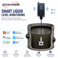 ATECH Tuya Smart Wireless Liquid Level Transmitter IP68 Tahan Air Sepenuhnya, Sensor Anti-penyumbatan dari Baja Tahan Karat 316L