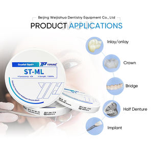 Yipang ST-ML Tandheelkundige Zirkonia Blok Standaard Meerlagige 16 Kleuren Zirconum Blanco Voor <span class=keywords><strong>Cadcam</strong></span> Kronen Dentrure Schijven Geïmplanteerde Tanden - Product Image 2