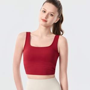 Combinaison de yoga sexy dos nu à bretelles croisées avec coussinets de poitrine, coupe ajustée, légère et respirante, vêtements de sport d'été pour femmes - Product Image 4