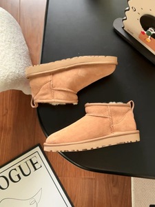 2025 mới U tutz tuyết khởi động lông cừu ấm áp dày đế dép Muffin dưới gót chân miễn phí Giày phụ nữ uggly khởi động - Product Image 6