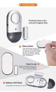 Nouvel alarme de porte et de fenêtre anti-vol haute intensité sonore pour la sécurité domestique en ABS - Product Image 3