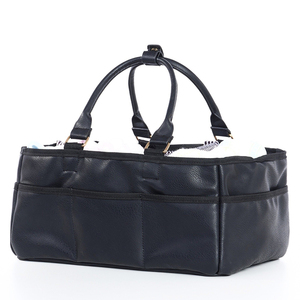 Mode féminine personnalisée, organisateur de couches de grande capacité pour dames, fourre-tout en <span class=keywords><strong>cuir</strong></span> végétalien PU Caddy de couches pour bébé - Product Image 2