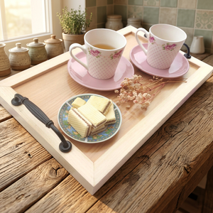 Bandeja de Servir de Madera Ecológica Hecha a Mano, Decorativa y de Lujo, con Estampado Animal, Multifuncional, Apta para Lavavajillas y Microondas - Product Image 1