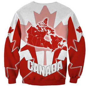 Sudadera con estampado personalizado de Canadá para <span class=keywords><strong>entrenamiento</strong></span> de hockey al por mayor con forro de cuello redondo, sudadera con gráficos de personajes, jersey para hombre - Product Image 4