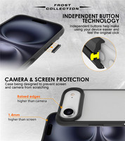 Nouvelle coque transparente mate antichoc pour iPhone 17 Air, 17 Pro, 17 Pro Max, et compatible avec iPhone 16E, 15, 14 Plus, 13, 12, 11