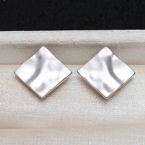 Ensemble de pendentifs et boucles d'oreilles baroques en argent S925 pour femmes, collier DIY avec perles déformées givrées, accessoires et composants de bijoux - 5115 - Product Image 2