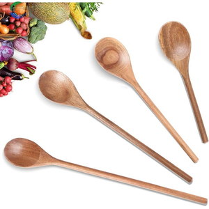 Juego de 3 Utensilios de Cocina de Madera de Teca con Cucharas, Resistentes al Calor, Aptos para Lavavajillas, Diseño Japonés y Coreano - Product Image 2