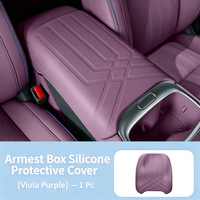 Tapis de console centrale en silicone antidérapant couleur originale pour Xpeng MONA L03 avec recharge sans fil et porte-gobelet – Modification intérieure
