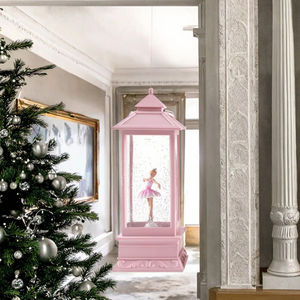 Boîte à musique globe à neige rotative avec ballerine dansante et effet de neige tombante, cadeau d'anniversaire musical pour filles et décoration de chambre d'enfant - Product Image 3