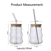 Mug en verre borosilicate haute résistance 500 ml, design moderne, grande capacité, compatible lave-vaisselle et micro-ondes, réutilisable