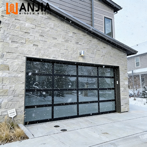 Portes de <span class=keywords><strong>garage</strong></span> en aluminium à vue complète avec panneaux de verre postmodernes, anti-effraction, verre givré, porte de <span class=keywords><strong>garage</strong></span> automatique - Product Image 6