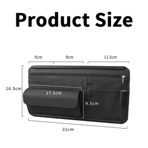 Bolsa de Almacenamiento Multifuncional para Parasol, Bolsa de Malla, Cremallera, Tarjetero Grande, Cable de Datos para Licencia de Conducir, Tarjeta Grande, Clip para <span class=keywords><strong>Gafas</strong></span> - Product Image 6
