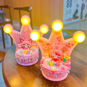 Diy Crown Night <b>Light</b> Led Tap Control Battery Operated Plastic Multicolored Girl Toy Gift - Product Image 4