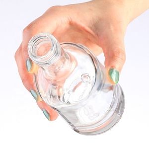 Rỗng Nhỏ Nhỏ <span class=keywords><strong>50Ml</strong></span> 100Ml 250Ml Glass Tinh Thần Chai Rượu Gin Whisky Cocktail Rượu Vodka Chai Thủy Tinh Với Vít Cap - Product Image 2