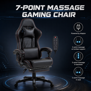 Chaise de jeu ergonomique avec haut-parleurs Bluetooth et massage à 7 points, chaise d'ordinateur réglable Silla <span class=keywords><strong>Gamer</strong></span> <span class=keywords><strong>pour</strong></span> la maison et le bureau - Product Image 5