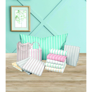 Paire de taies d'oreiller fines en coton 50x80 cm assorties - Product Image 1