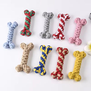 Jouets à mâcher personnalisés pour chiens, en gros, pour le nettoyage des dents, durables, en coton de luxe, en forme d'os, interactifs, pour petits chiens, cordes à mâcher pour chiens - Product Image 1