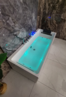 Nouvelle marque privée coin sexy en acrylique autoportant design moderne massage intérieur bain à remous baignoire égouttoir direct usine