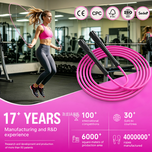 YUEDONG Corda per Saltare Portatile di Alta Qualità con Velocità Regolabile, Sistema a Basso Attrito in PVC per Allenamento Cardio e Fitness - Product Image 4