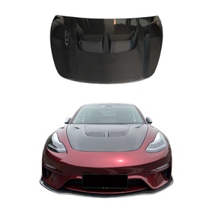 2017-2024 Model 3 Car Modification Upgrade Wet Carbon Fiber <b>Engine</b> <b>Hood</b> Frunk <b>Hood</b> Suitable for Tesla Model 3 - Product Image 1