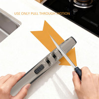 Aiguiseur de couteaux de cuisine portable à 4 niveaux d'affûtage réglables, en carbure de tungstène, affûtage rapide des lames, gadget domestique pratique