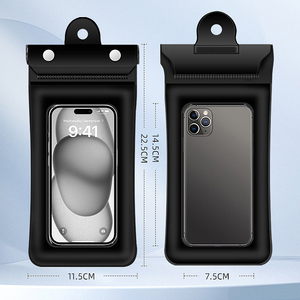 Taille universelle couleur unie PVC Airbag flottant natation téléphone portable <span class=keywords><strong>étanche</strong></span> poche de rangement pochette Pack <span class=keywords><strong>étanche</strong></span> sacs étui - Product Image 3