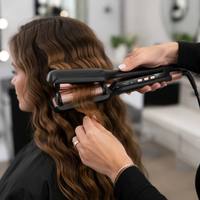 Plancha de Pelo Eléctrica PTC Personalizada OEM&ODM, Rizador de Pelo de 3 Barriles, Cerámica Iónica, Profesional, con Pantalla LCD Digital, para Todo Tipo de Cabello