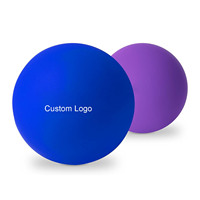 Balle de massage unisexe Zakerda en silicone écologique de 63 mm avec logo personnalisé, outil de libération musculaire et de yoga, rouleau de massage premium