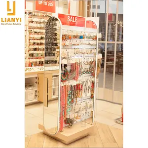 Sieraden Vloer Standaard Muur Metalen Haak Display Winkel Oorbellen Gonload Plank