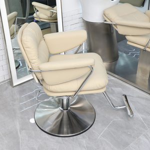 Chaises de barbier BoJue Chaise de coiffeur à cadre en acier inoxydable Équipement pour salon de <span class=keywords><strong>coiffure</strong></span> <span class=keywords><strong>Fournisseur</strong></span> de meubles de salon en cuir PU - Product Image 2