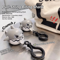 Pendentif Requin à Cordon Rétractable Anti-Stress - Grand Poisson Mange Petit Poisson, Porte-clés Créatif pour Sac