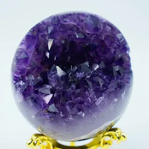 Boule d'amétrine en cristal naturel, Quartz de guérison pour la décoration, vente en gros