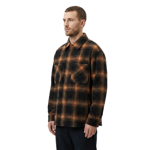 XUCHANG Camicia da Lavoro in Flanella <span class=keywords><strong>di</strong></span> <span class=keywords><strong>Lana</strong></span> <span class=keywords><strong>di</strong></span> Alta Qualità con Logo Personalizzato OEM, Overshirt <span class=keywords><strong>di</strong></span> Design a Quadri per <span class=keywords><strong>Uomo</strong></span> - Product Image 2