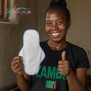 Zambia Bid 6 pezzi/set di puro cotone lavabile giorno notte flusso <span class=keywords><strong>economico</strong></span> riutilizzabile mestruale tamponi <span class=keywords><strong>economico</strong></span> assorbente sanitario per - Product Image 1