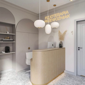 Quầy thu ngân nhỏ gọn hiện đại phong cách tối giản dành cho spa, salon làm đẹp nhỏ màu hồng, quầy lễ tân cửa hàng thời trang - Product Image 4