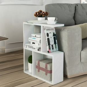 Mesa de Centro Decorativa Multifuncional Minimalista Delfina, Diseño Modular Pequeño y Moderno en Color Blanco con Fácil Montaje - Product Image 2