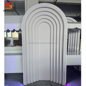 แผงฉากอะคริลิคเรียบแผงฉากหลังลายคลื่นที่ทันสมัยจอแสดงผล LED ของตกแต่งงานแต่งงานที่ดูหรูหราทนทาน - Product Image 1