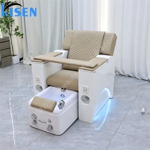 Kisen Massage <b>Bed</b> Salon Nail Beauty Chair Electric Recling Customized Led Light High-<b>end</b> Table with Foot Sink - Product Image 1