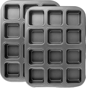 Moule à pain rectangulaire 12 cavités, plaque de cuisson professionnelle industrielle pour pâtisserie, en aluminium avec revêtement antiadhésif, écologique - Product Image 4