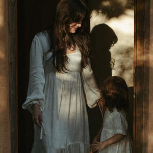 Robe d'été décontractée haut de gamme et tendance en mélange de <span class=keywords><strong>coton</strong></span> jacquard, avec manches bouffantes, pour le quotidien, lot de 50 pièces - Product Image 3