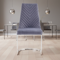 Chaise de salle à manger minimaliste de haute qualité, rembourrée en velours éponge haute densité, avec pieds en acier inoxydable, mobilier pour la maison