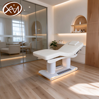 Table de massage électrique professionnelle multi-moteurs réglable pour salon de beauté avec base LED et lit pour extensions de cils