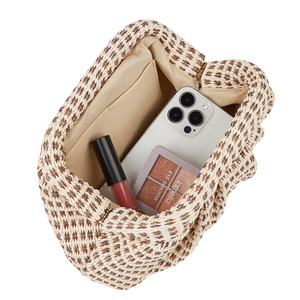 Bolso de Mano de Paja para Mujer, Bolso Bandolera Tejido de Verano para la Playa, Estilo Bohemio - Product Image 5