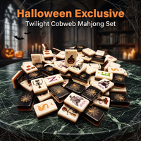 Juego de Mahjong Americano Mini de Edición Limitada para Halloween, Fichas de Acrílico Sólido con Bloques de Color, Venta al por Mayor, Regalo Promocional para Días Festivos