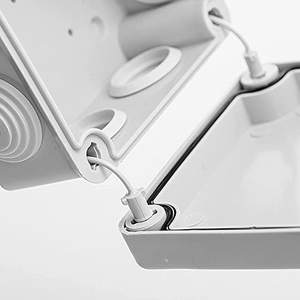 Scatola di derivazione a superficie 165x120x72 mm, ideale per installazioni elettriche e connessioni di cavi in interni. - Product Image 3