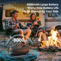 Zealot S86 - Luces LED RGB Inalámbricas Portátiles, Batería Recargable, Salida de 60 W, Diseño de Plástico Impermeable IPX-6 para Fiestas al Aire Libre