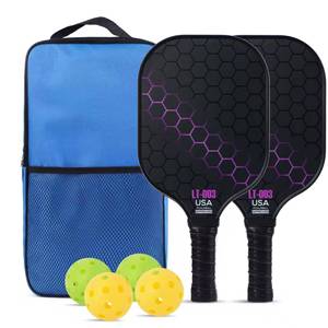 Palas de Pickleball LT-004 con Núcleo de Fibra de Vidrio, Antideslizantes, Set de Entrenamiento con Bolsa de Transporte y Pelotas - Product Image 4